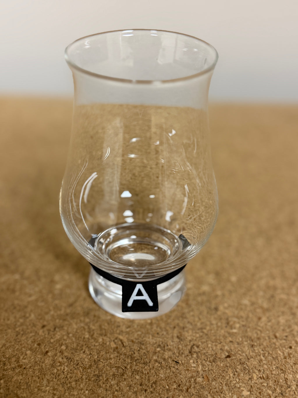 Blind Tasting Glencairn and Bottle Markers