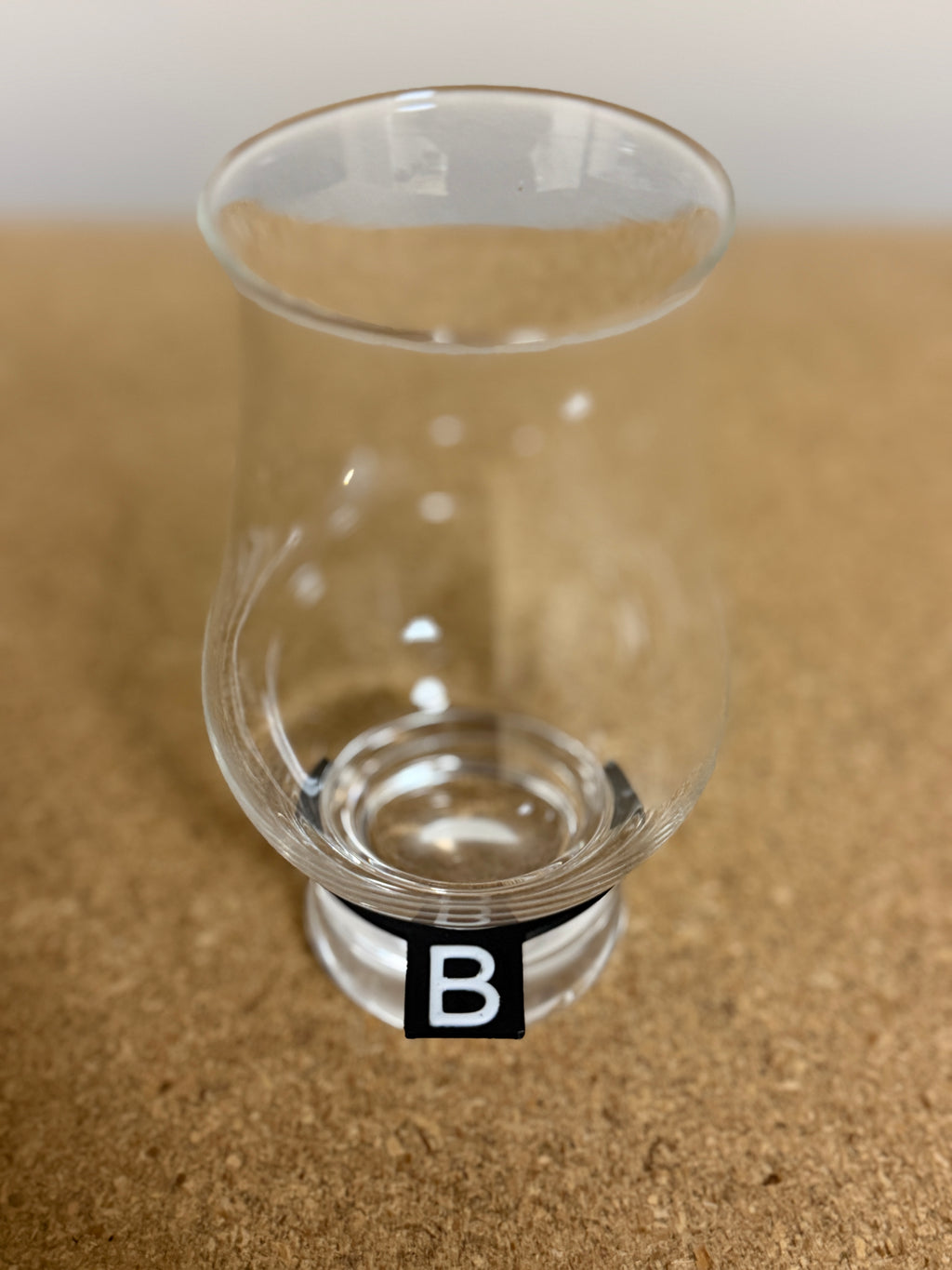 Blind Tasting Glencairn and Bottle Markers