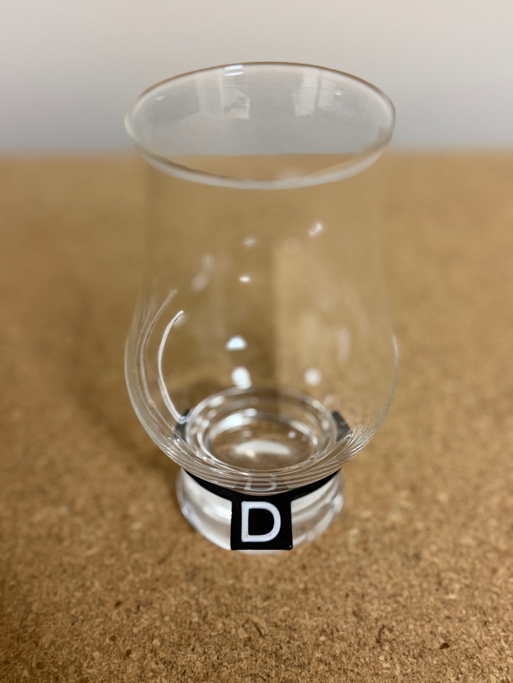 Blind Tasting Glencairn and Bottle Markers