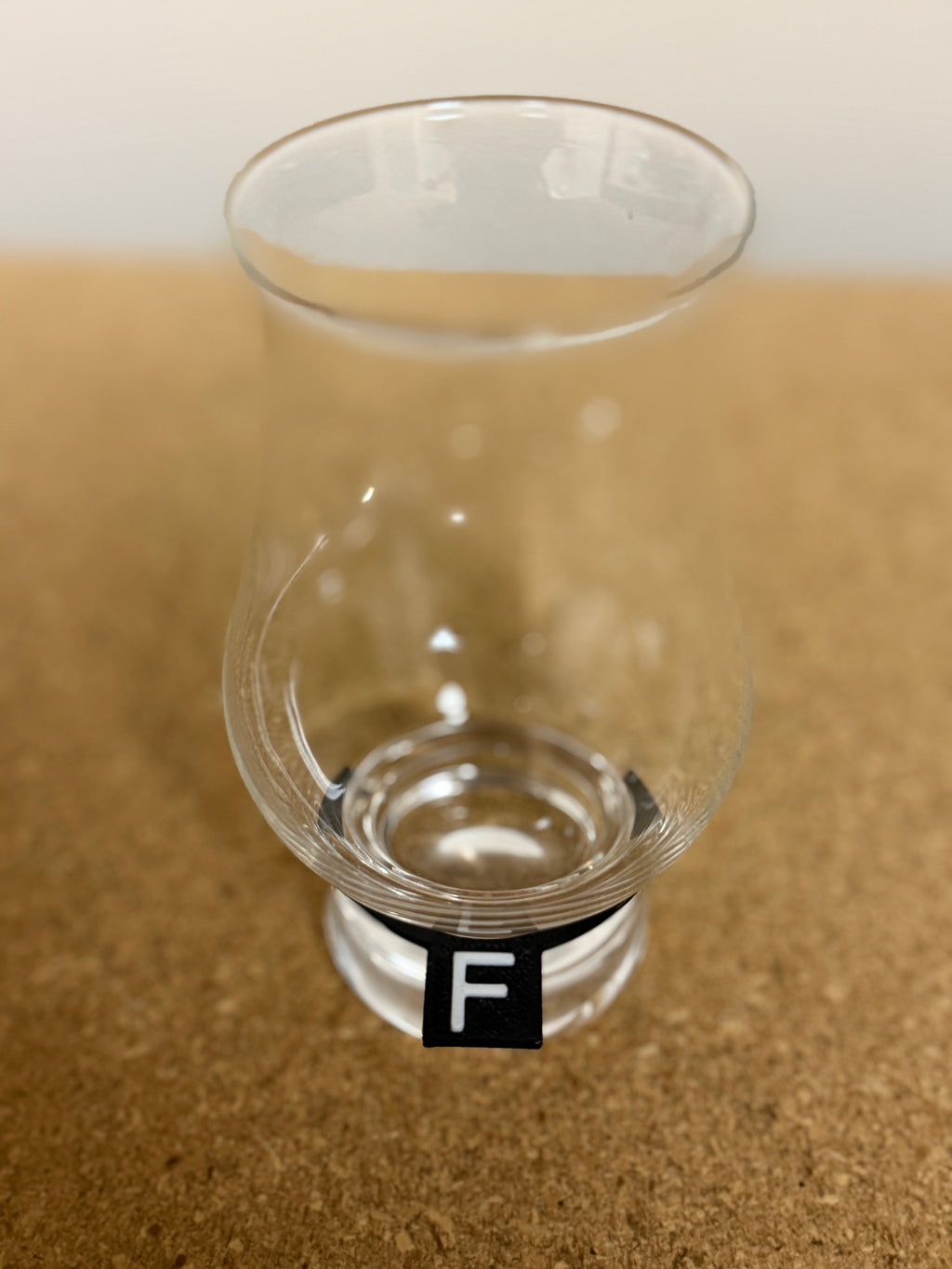 Blind Tasting Glencairn and Bottle Markers